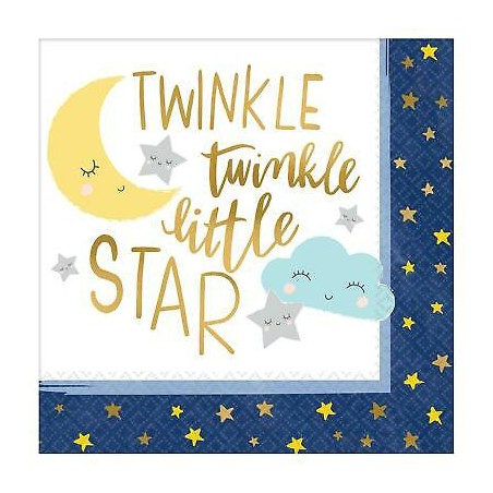 16 SERVIETTES TWINKLE LITTLE STAR 33 X 33 CM