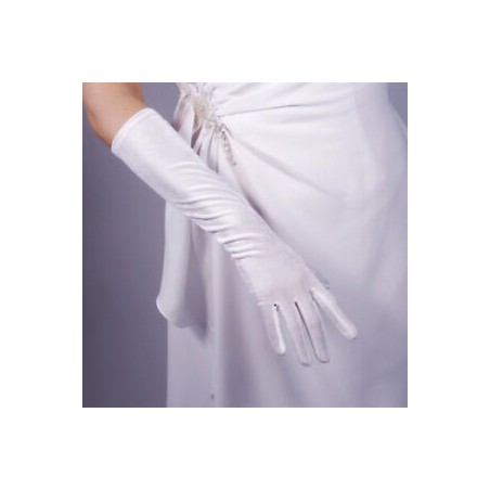 GANTS LONGS BLANC 40 CM 
