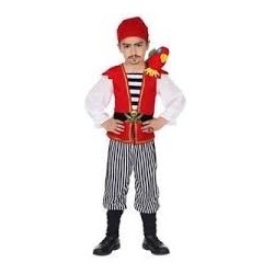DEGUISEMENT PIRATE ROUGE TAILLE 116 CM