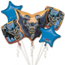 BOUQUET DE 5 BALLONS METALLIQUE BATMAN