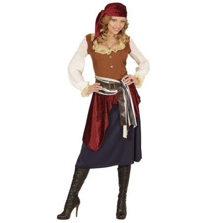 DEGUISEMENT PIRATE FEMME MARRON TAILLE M