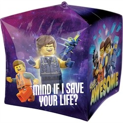 BALLON METALLIQUE CUBEZ LEGO MOVIE 38 X 38 CM