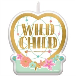 BOUGIE ANNIVERSAIRE BOHO BIRTHDAY WILD CHILD PASTEL