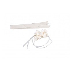 2 NOEUDS EN VELOURS BLANC 4.7 X 1.8 CM