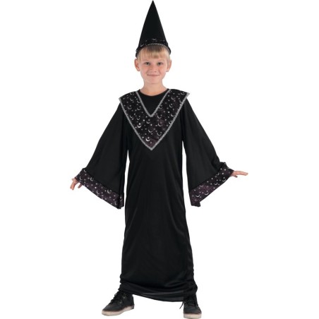 DEGUISEMENT SORCIER NOIR TAILLE 10/12ANS