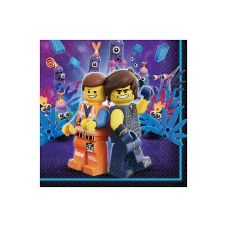 16 SERVIETTES LEGO NINJA 33 X 33 CM 