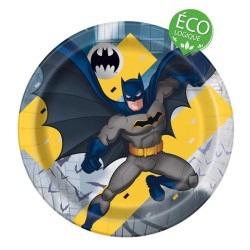 8 ASSIETTES CARTON BATMAN 23 CM