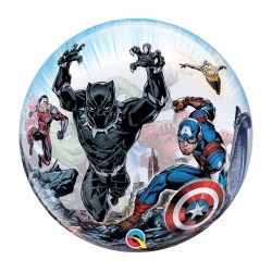 BALLON BUBBLES AVENGERS AVEC BLACK PANTHER MARVEL 56 CM