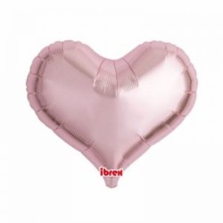 BALLON METALLIQUE COEUR JELLY ROSE CLAIRE  36CM 14" 