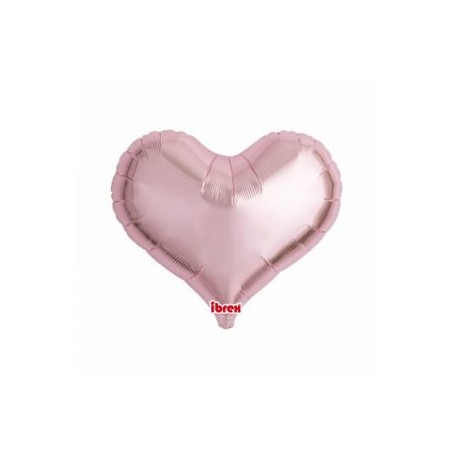 BALLON METALLIQUE COEUR JELLY ROSE CLAIRE  36CM 14" 