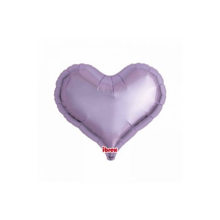 BALLON METALLIQUE COEUR JELLY LAVANDE 14" 36 CM 