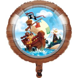 BALLON METALLIQUE PIRATE TREASURE 46 CM