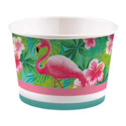 8 COUPELLES A GLACE FLAMANT ROSE 