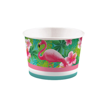 8 COUPELLES A GLACE FLAMANT ROSE 