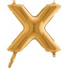 BALLON METALLIQUE LETTRE X OR 35 CM 