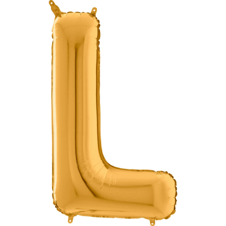 BALLON METALLIQUE LETTRE L OR 35 CM 