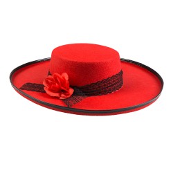 CHAPEAU DANSEUSE ESPAGNOLE ROUGE 