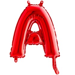 BALLON METALLIQUE LETTRE A ROUGE 35 CM 