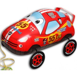 BALLON AIRWALKER VOITURE ROUGE 50 CM