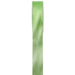 RUBAN SATIN DOUBLE FACE VERT PASTEL 25 MM X 25 METRES