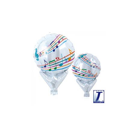 BALLON METALLIQUE 5" NOTE DE MUSIQUE 