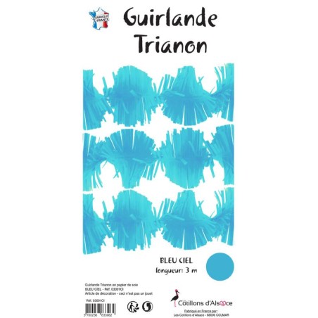 GUIRLANDE TRIANON BLEU CIEL 3 METRES