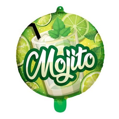 BALLON METALLIQUE ROND 45 CM MOJITO 