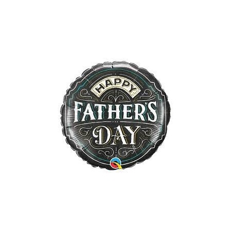 BALLON METALLIQUE ROND HAPPY FATHERS DAY 46 CM 