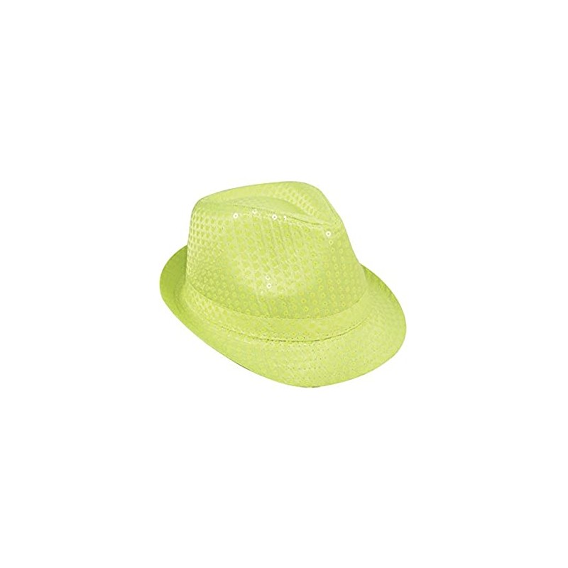 CHAPEAU BORSALINO SEQUIN VERT FLUO