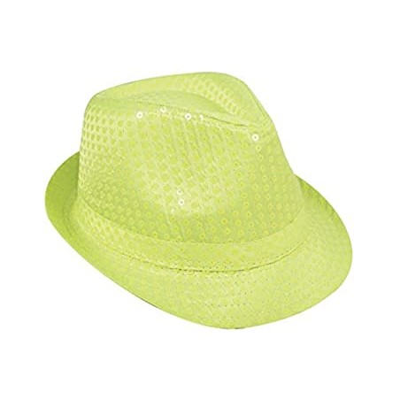 CHAPEAU BORSALINO SEQUIN VERT FLUO