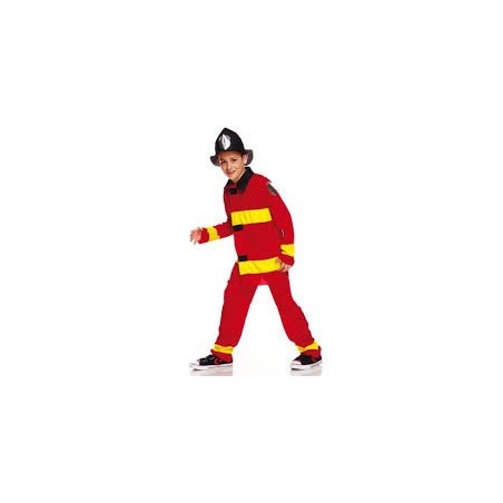 DEGUISEMENT POMPIER ROUGE TAILLE 7-9 ANS