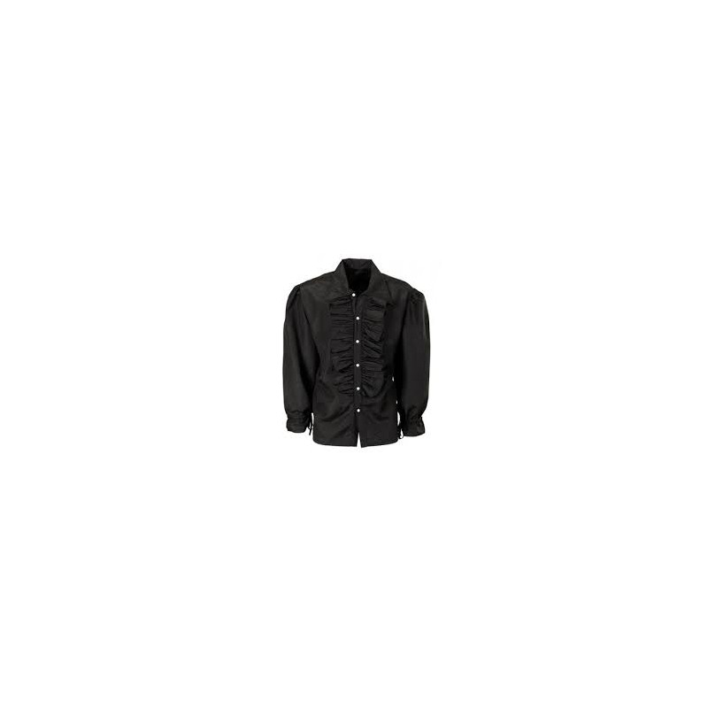 CHEMISE RUCHE NOIRE TAILLE M-L