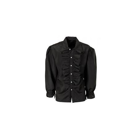 CHEMISE RUCHE NOIRE TAILLE M-L