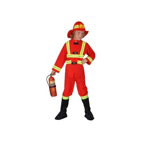 DEGUISEMENT POMPIER ROUGE TAILLE 140