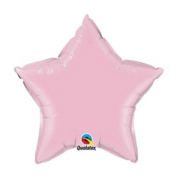 BALLON METALLIQUE ETOILE ROSE BEBE OU PEARL PINK 36 "