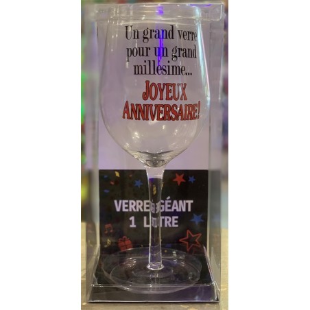 VERRE XXXL JOYEUX ANNIVERSAIRE 