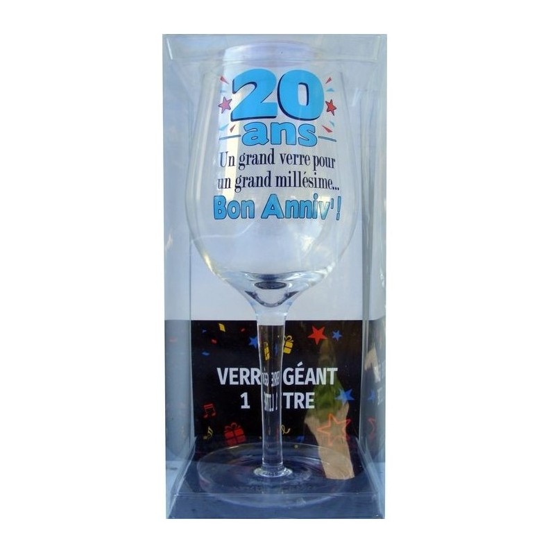 VERRE A VIN  XXXL 20 ANS 