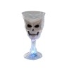 VERRES LUMINEUX SUR PIED TETE DE MORT HALLOWEEN 