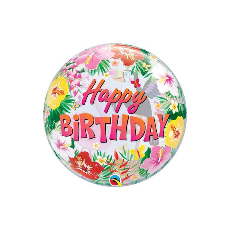 BALLON BUBBLE TROPICAL BIRTHDAY PARTY 56 CM 