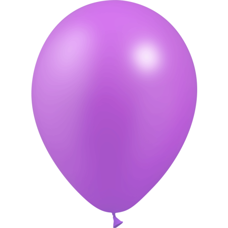 12 BALLONS LATEX 28 CM LILAS METAL  BALLOONIA