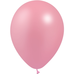 12 BALLONS LATEX 28 CM ROSE BONBON METAL BALLOONIA