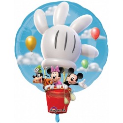 BALLON METALLIQUE MONGOLFIERE MICKEY MINNIE ET DINGO