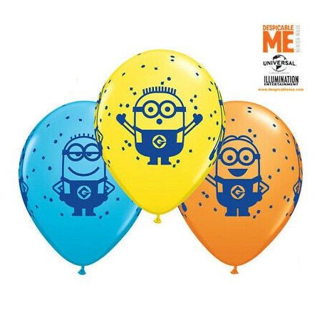 25 BALLONS LATEX QUALATEX DE DIAMETRE 11" MINIONS