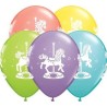 25 BALLONS LATEX QUALATEX DE DIAMETRE 11" CHEVAL ET CAROUSEL