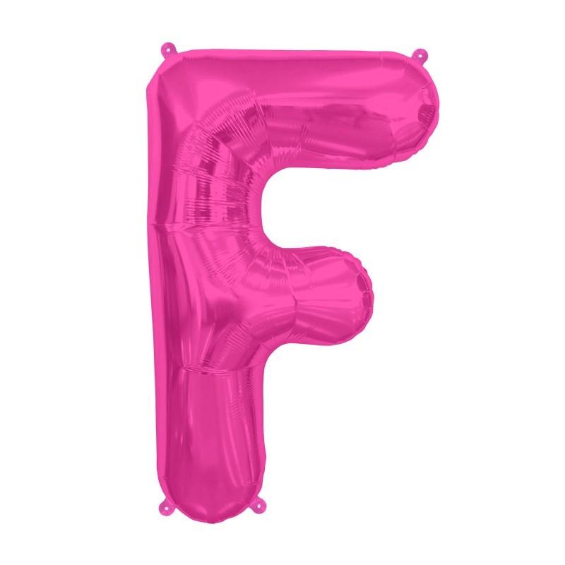 BALLON METALLIQUE LETTRE F FUSCHIA 86 CM BALLON METALLIQUE LETTRE F FUSCHIA 86 CM