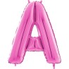 BALLON METALLIQUE LETTRE A FUSCHIA 101 CM