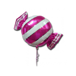 BALLON BONBONS FUSCHIA METALLIQUE 43 CM