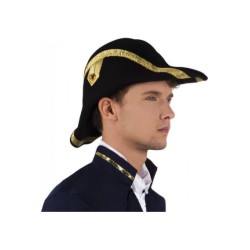 CHAPEAU BICORNE PIRATE OU NAPOLEON ADULTE FEUTRE LUXE