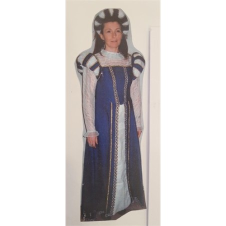 DEGUISEMENT MEDIEVAL BLEU ET BLANCHE TAILLE 40