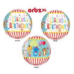 BALLON METALLIQUE ORBZ CIRCUS BIRTHDAY MULTICOLORE 38X40 CM